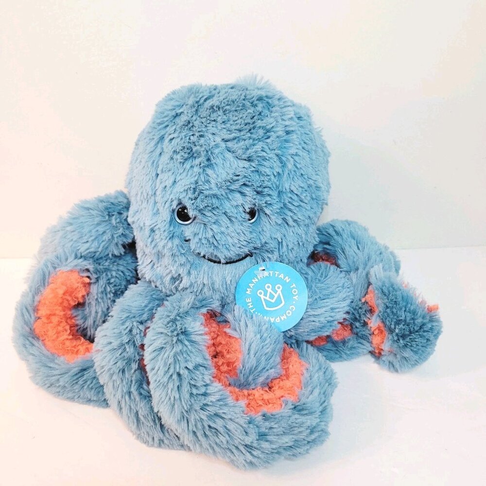 Manhattan Toy Co Dusty Blue Octopus Marine Sea Creature Plush Stuffed Animal